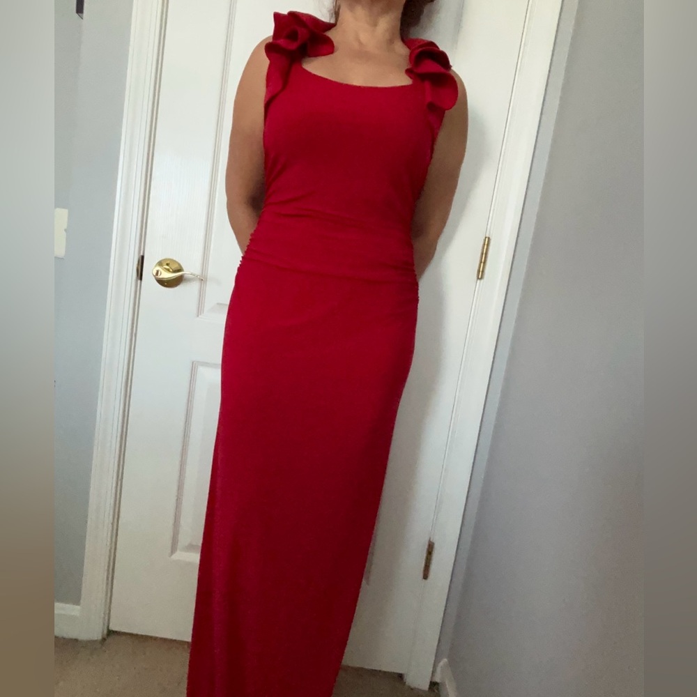 Adriana Papell Beautiful Red Maxi Dress